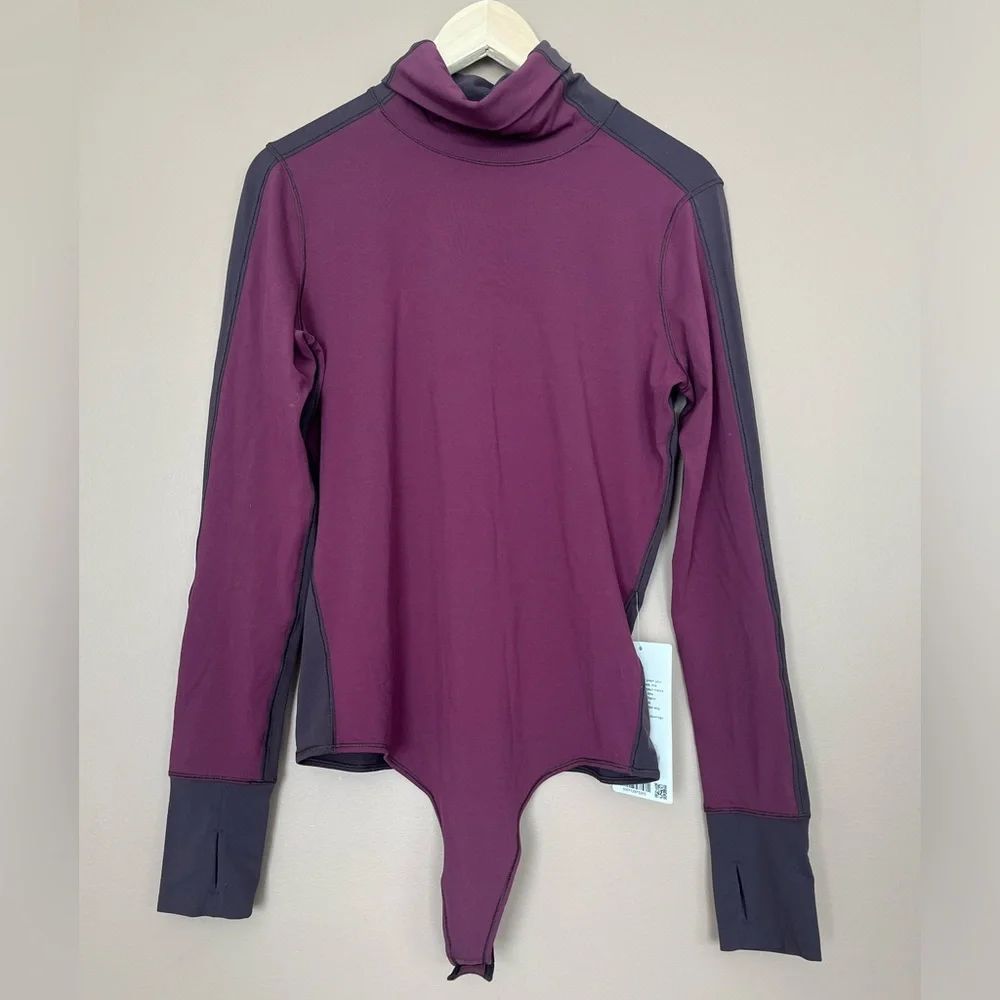 {Lululemon} Rest Refined Bodysuit in Garnet / Sequoia - Womens Large - NWT - Picture 1 of 11